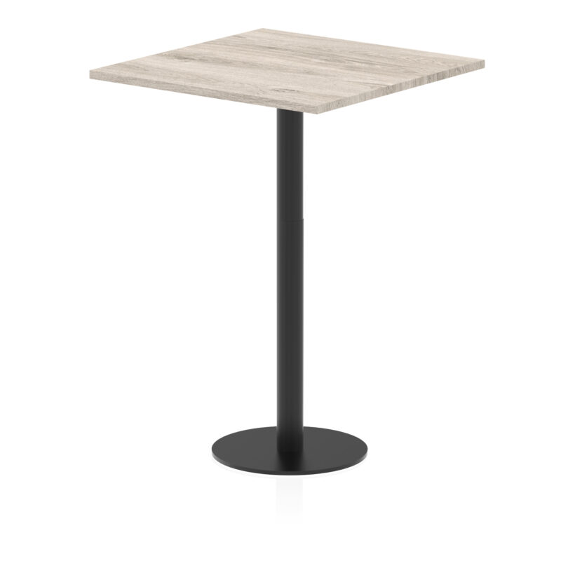 italia square poseur table black leg