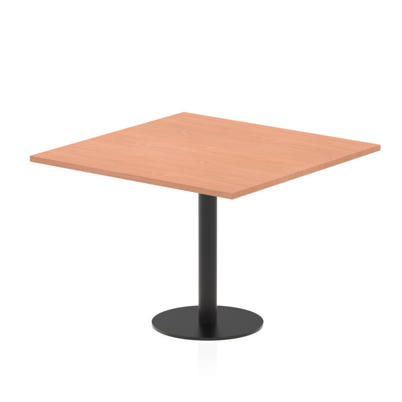 italia square poseur table black leg