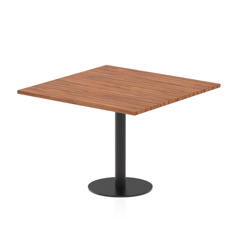 italia square poseur table black leg