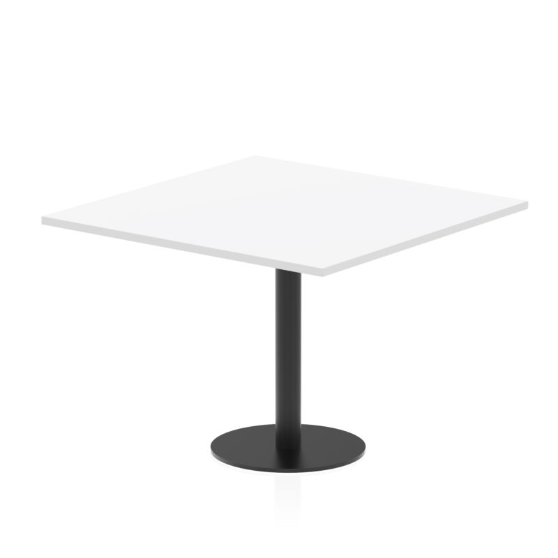italia square poseur table black leg