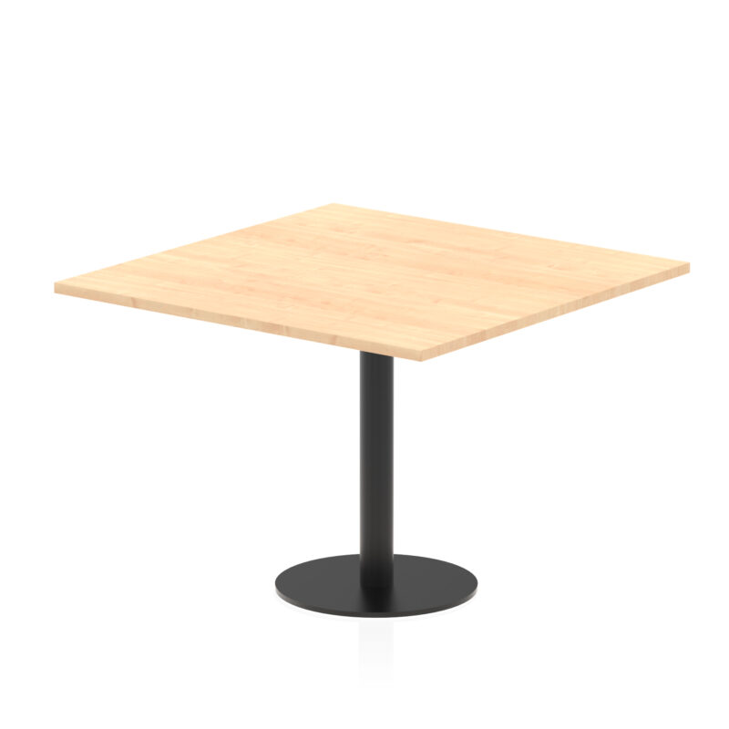 italia square poseur table black leg