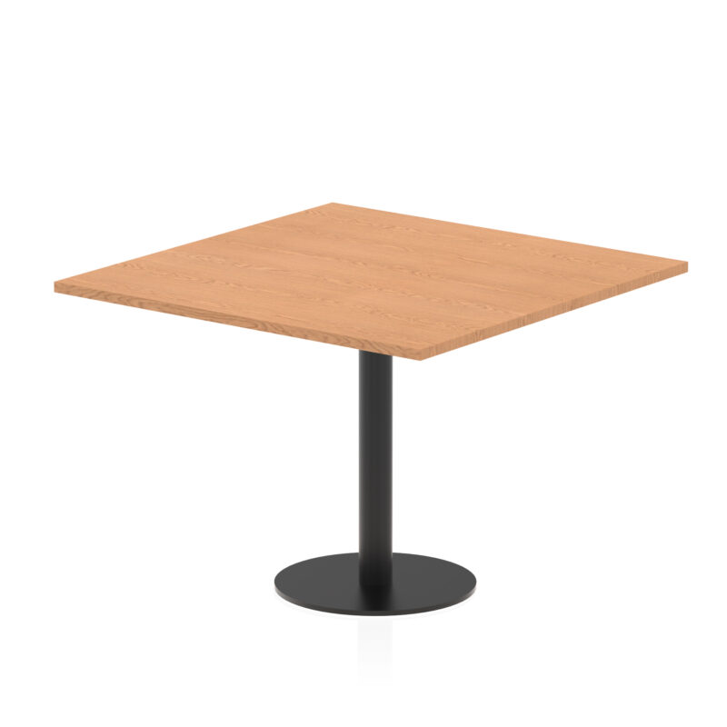 italia square poseur table black leg