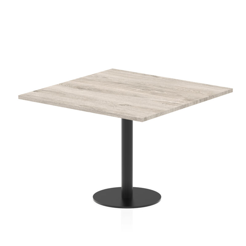 italia square poseur table black leg