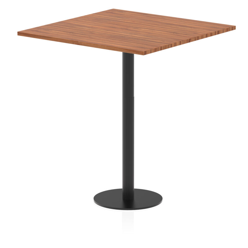 italia square poseur table black leg