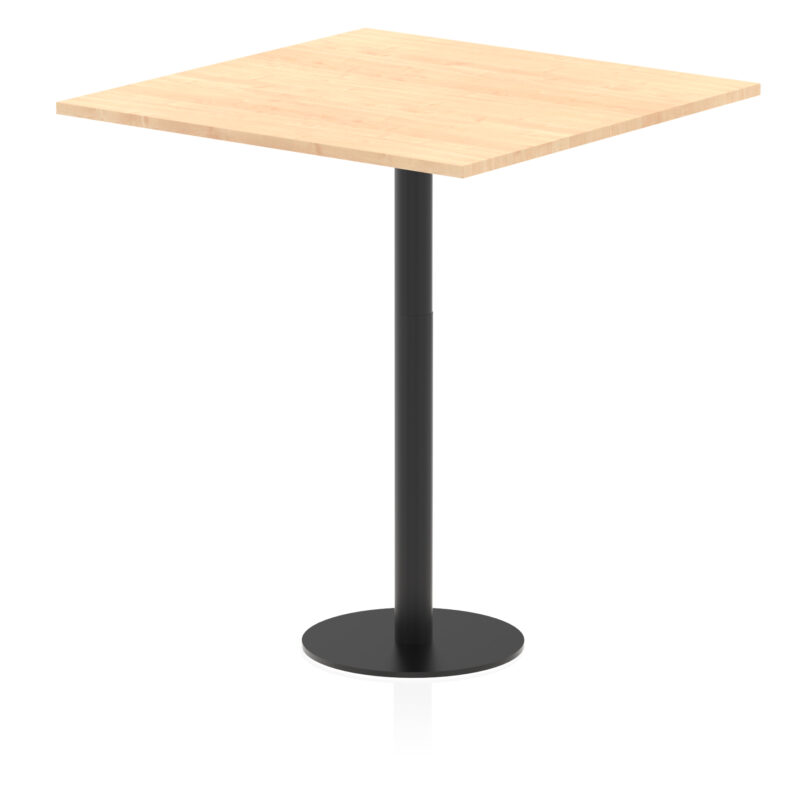 italia square poseur table black leg