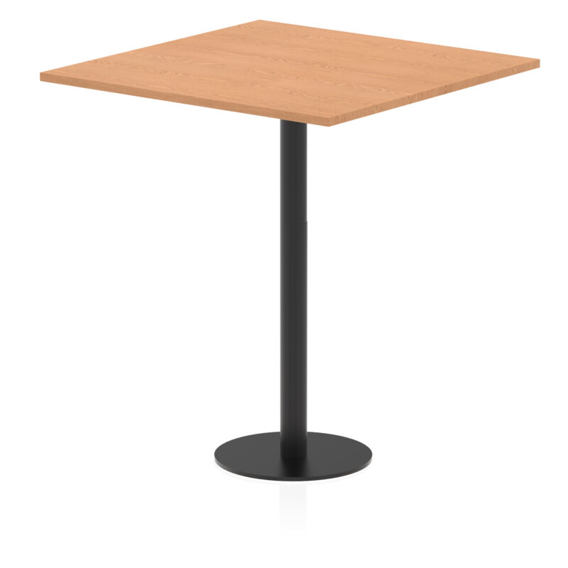 italia square poseur table black leg