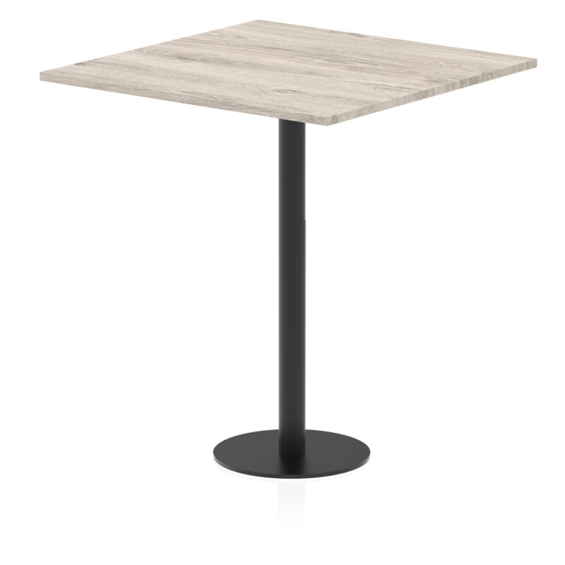 italia square poseur table black leg