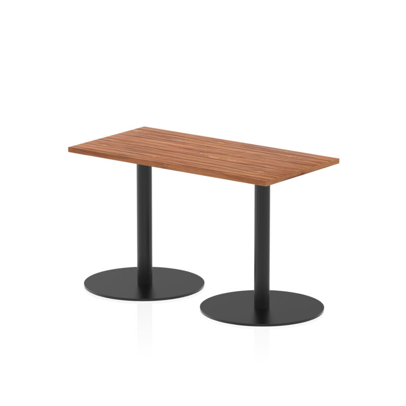 italia slimline rectangular poseur table black leg