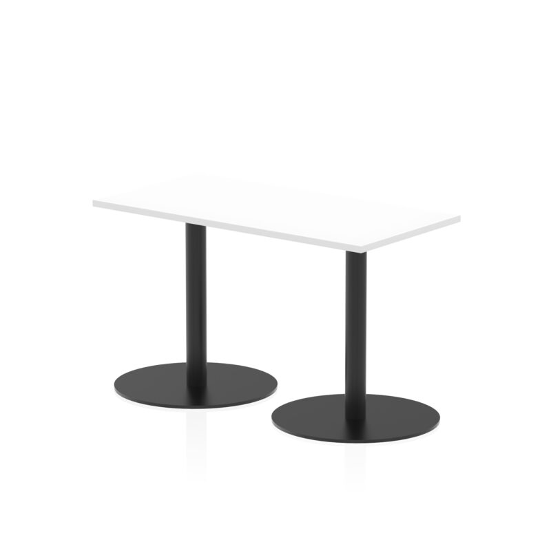 italia slimline rectangular poseur table black leg