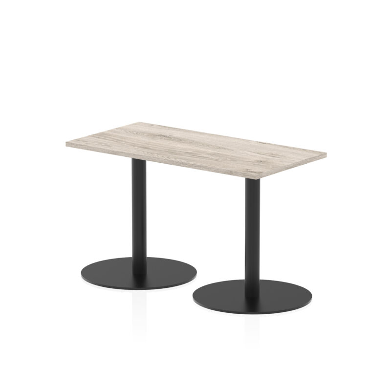 italia slimline rectangular poseur table black leg