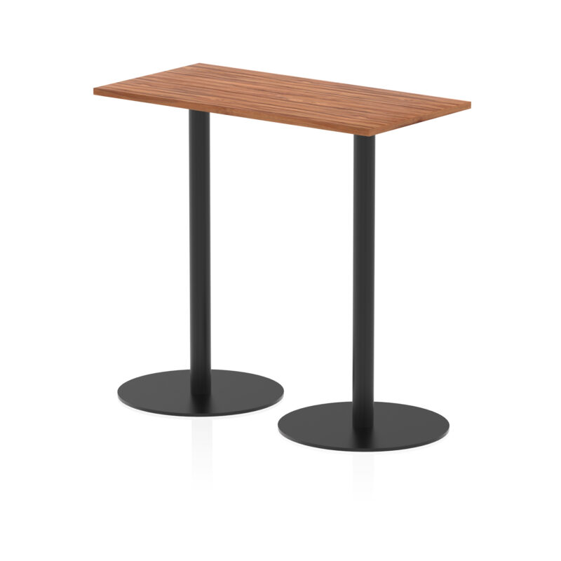 italia slimline rectangular poseur table black leg