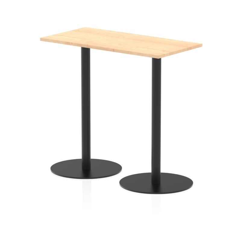 italia slimline rectangular poseur table black leg