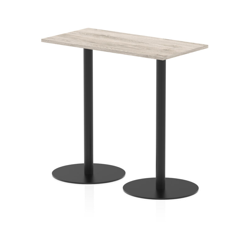 italia slimline rectangular poseur table black leg