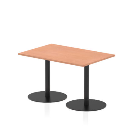 italia rectangular poseur table black leg