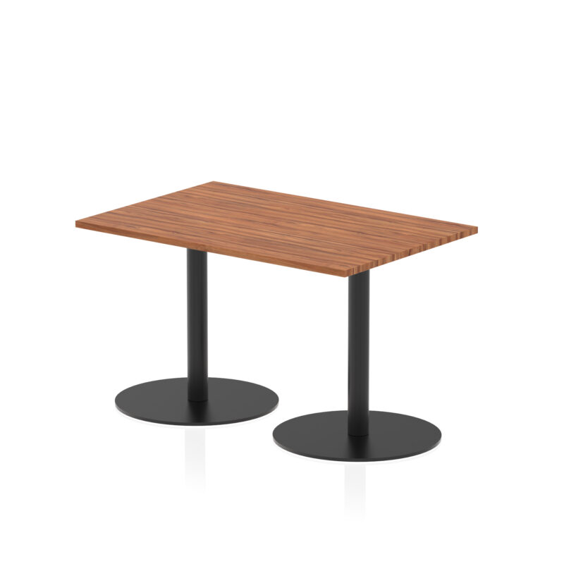 italia rectangular poseur table black leg