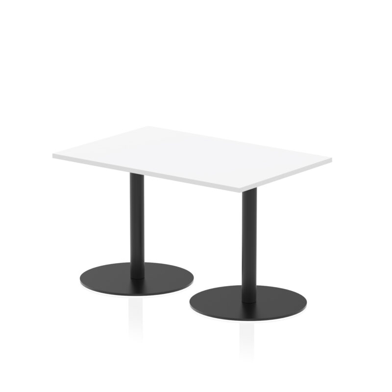 italia rectangular poseur table black leg