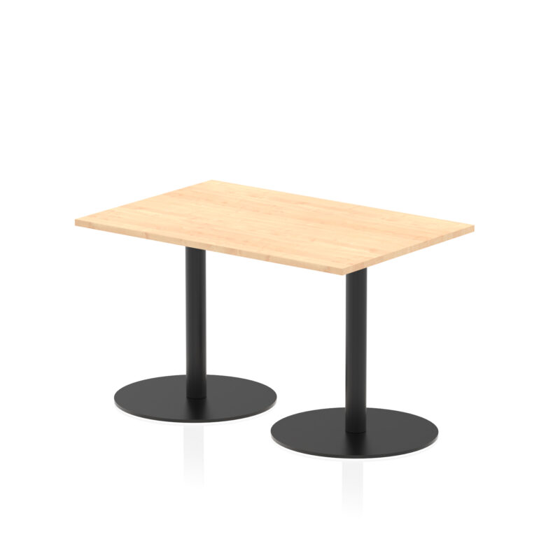 italia rectangular poseur table black leg
