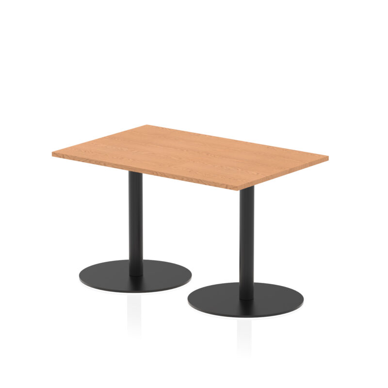 italia rectangular poseur table black leg