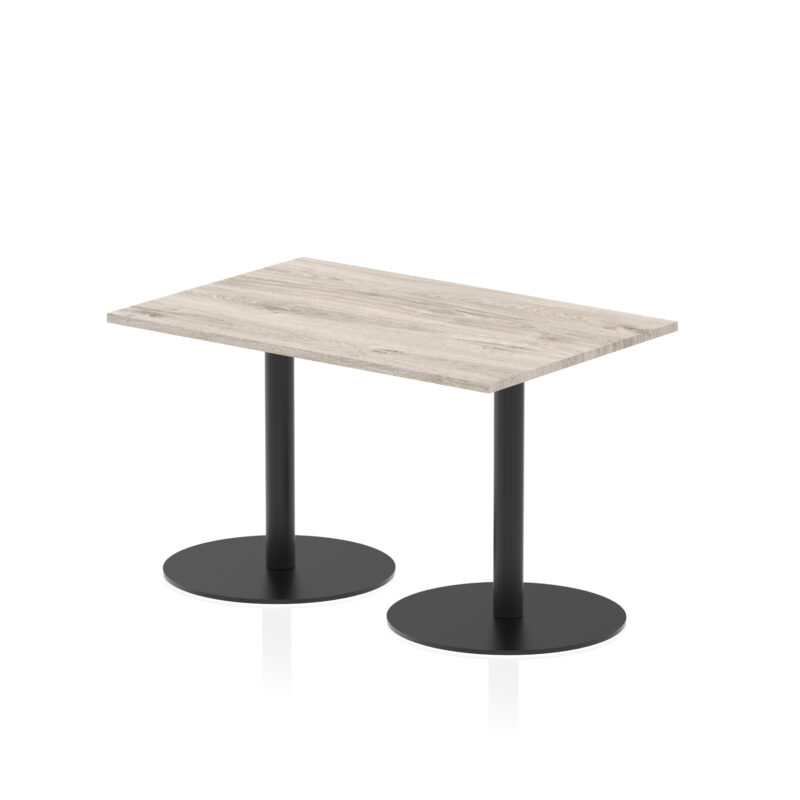 italia rectangular poseur table black leg