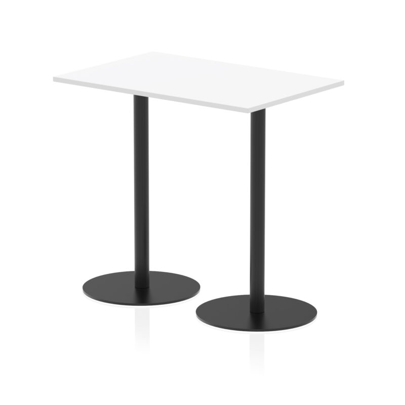 italia rectangular poseur table black leg