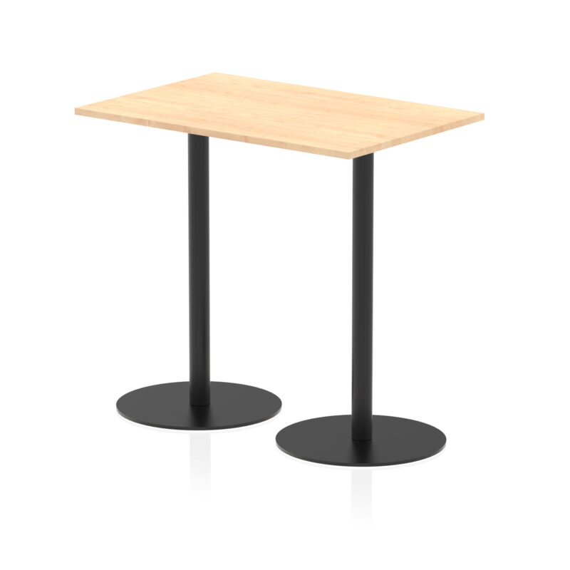italia rectangular poseur table black leg