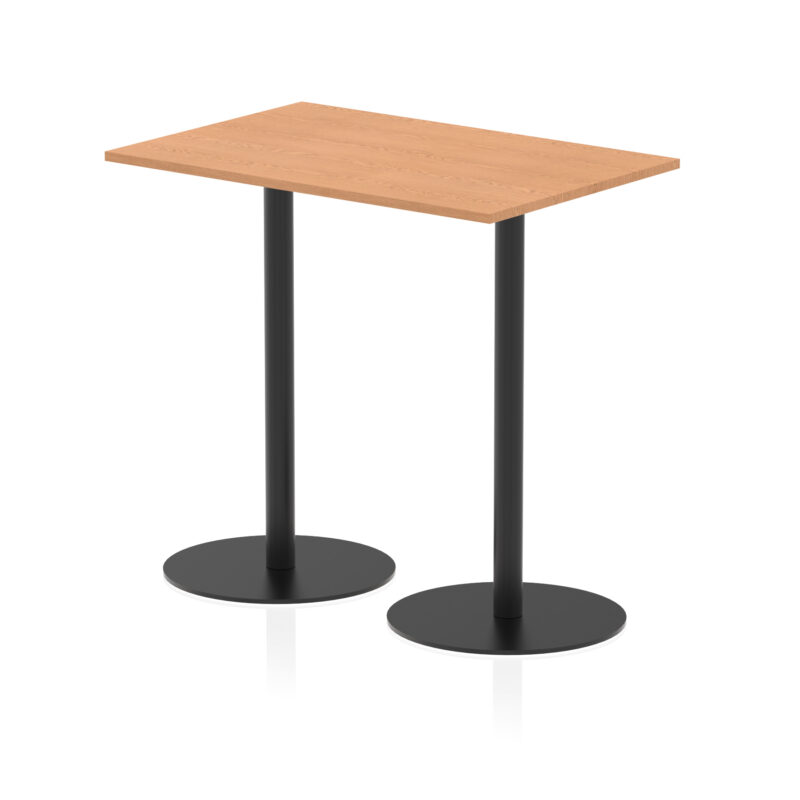 italia rectangular poseur table black leg