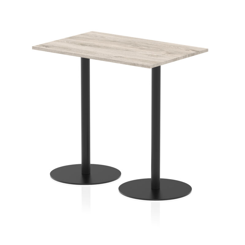 italia rectangular poseur table black leg
