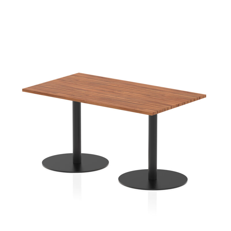 italia rectangular poseur table black leg