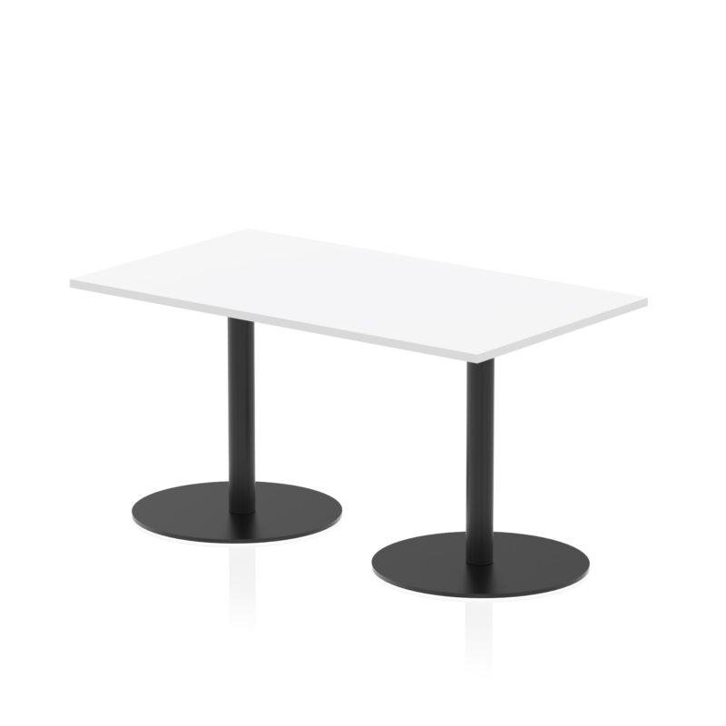 italia rectangular poseur table black leg