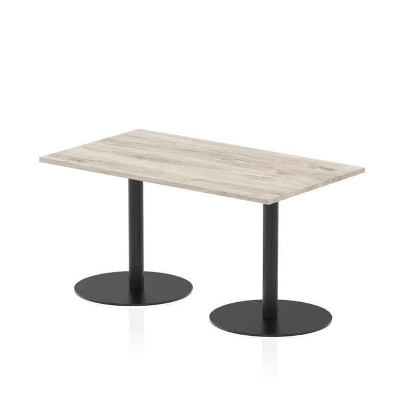 italia rectangular poseur table black leg