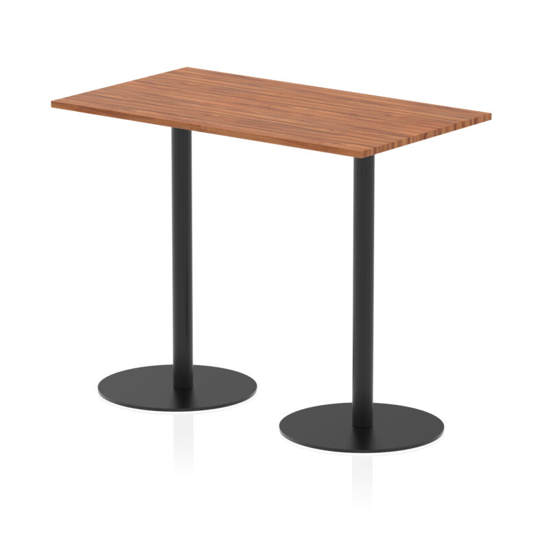 italia rectangular poseur table black leg