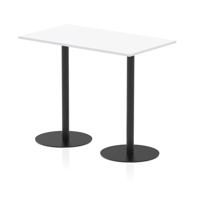 italia rectangular poseur table black leg