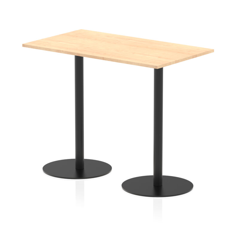 italia rectangular poseur table black leg