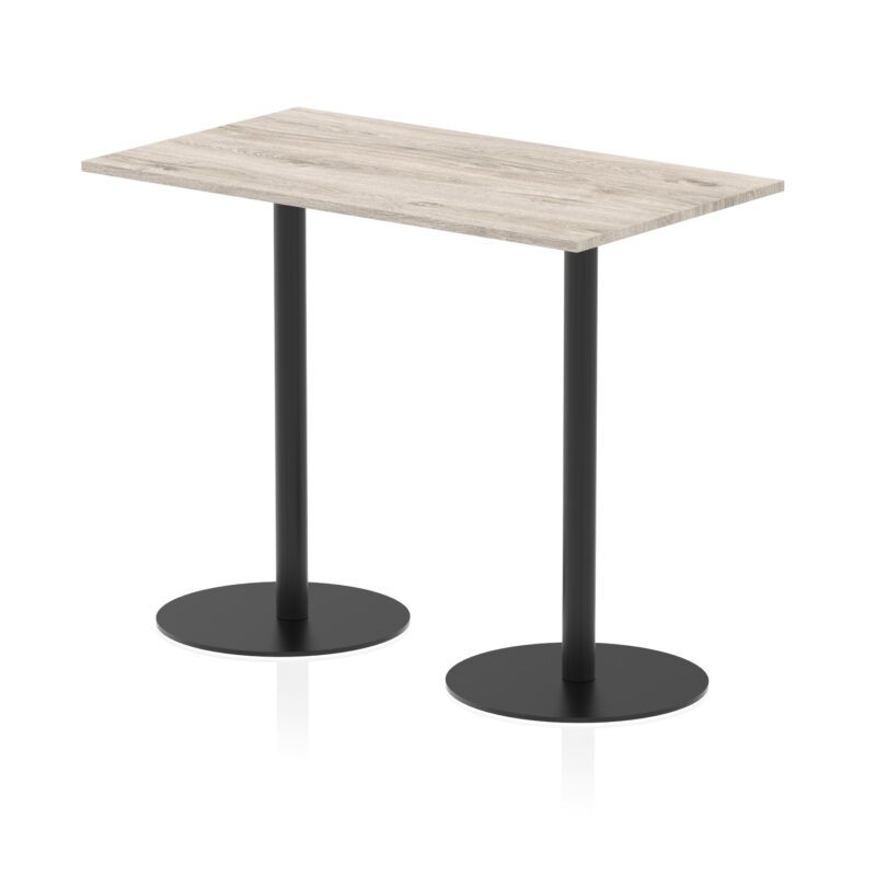 italia rectangular poseur table black leg