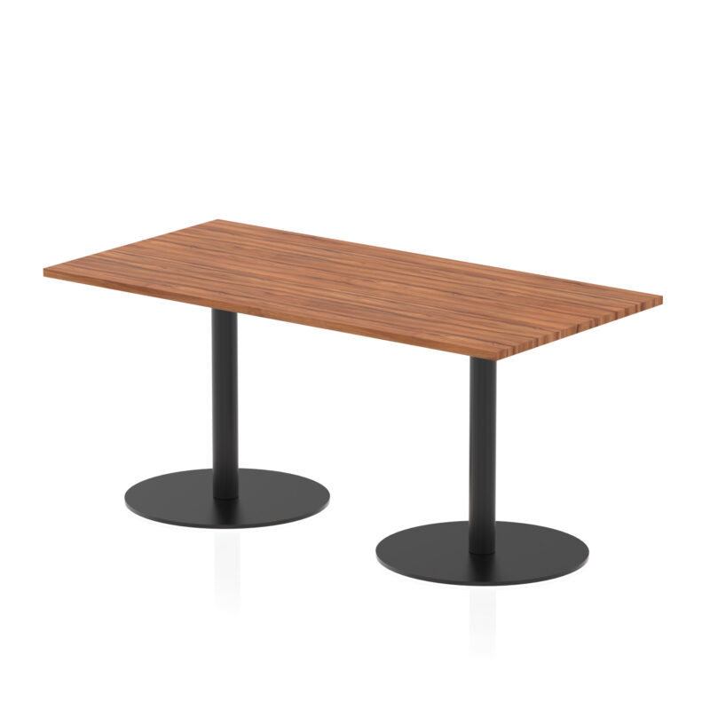 italia rectangular poseur table black leg