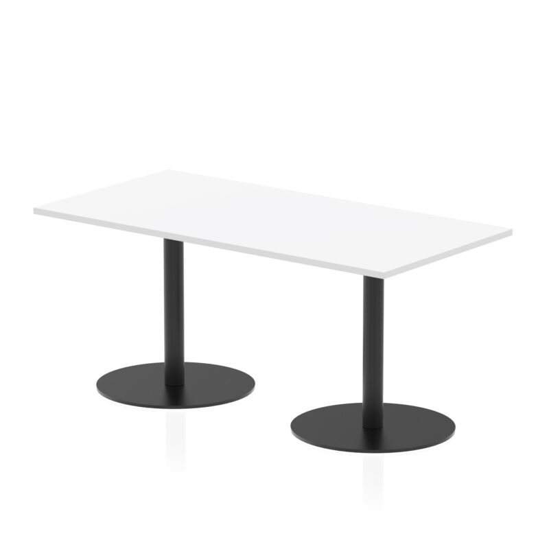 italia rectangular poseur table black leg