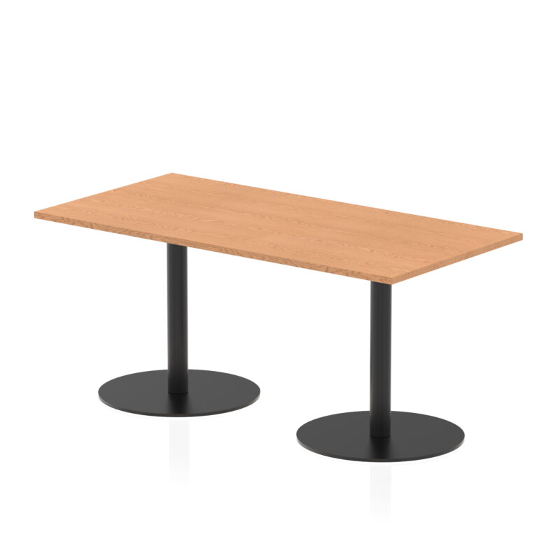 italia rectangular poseur table black leg