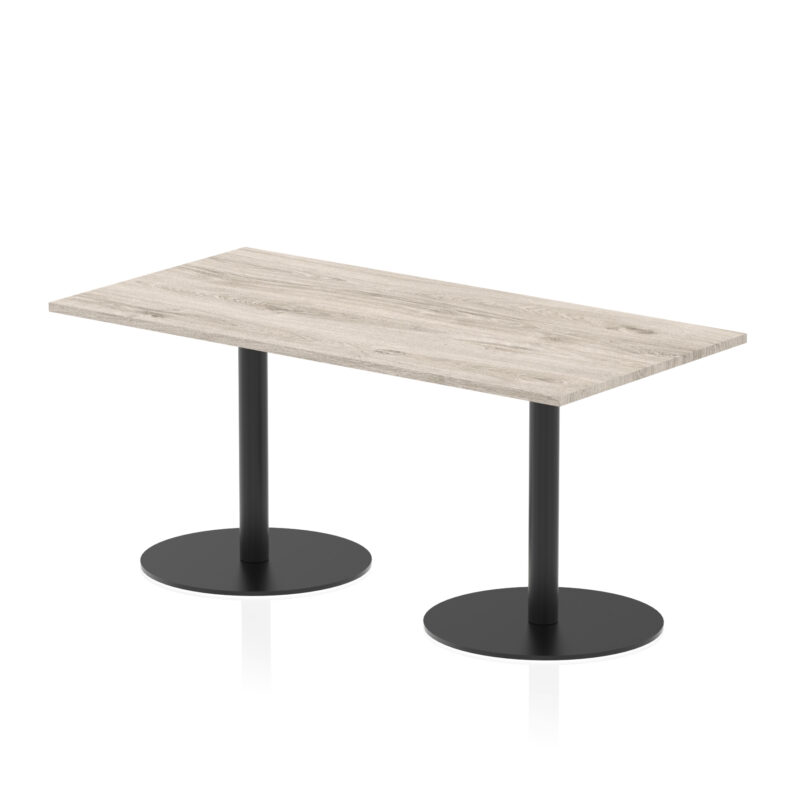 italia rectangular poseur table black leg