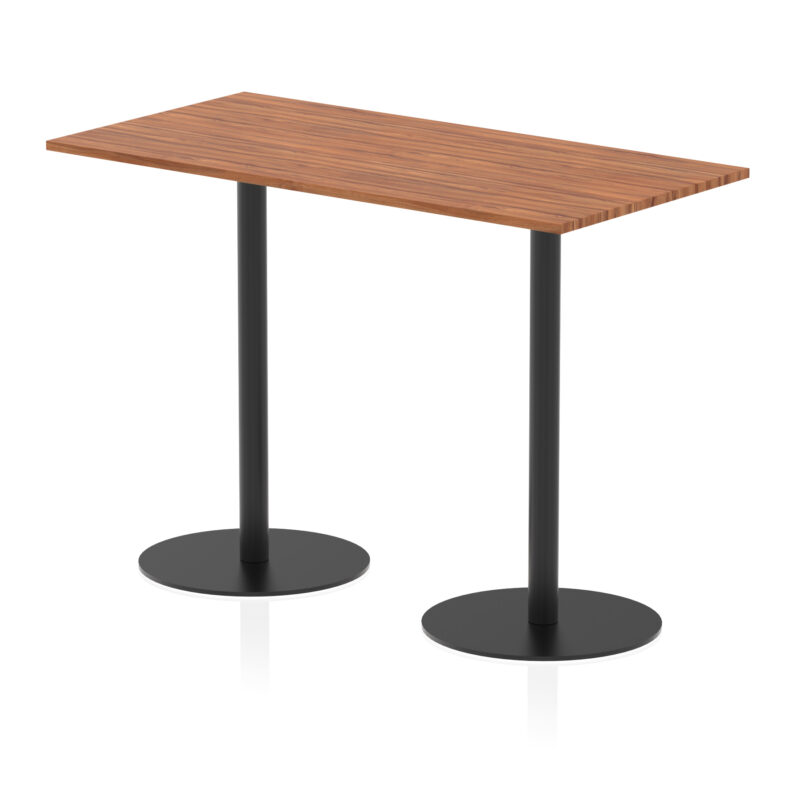 italia rectangular poseur table black leg