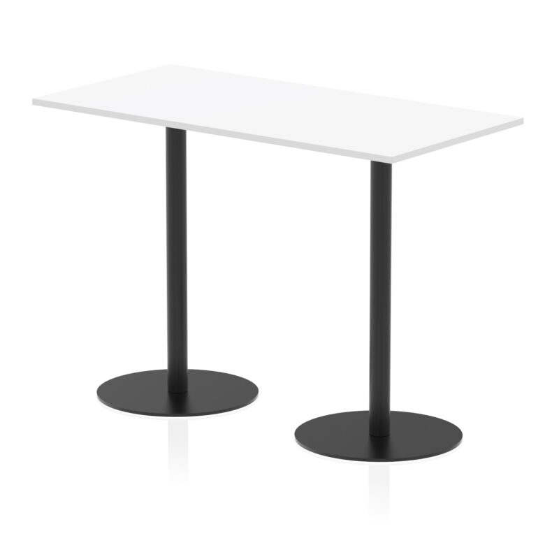 italia rectangular poseur table black leg