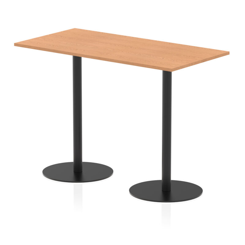 italia rectangular poseur table black leg