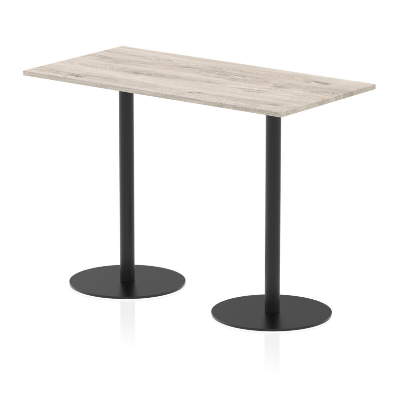 italia rectangular poseur table black leg