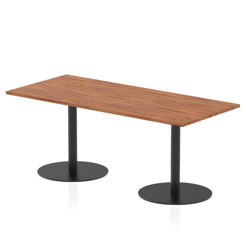 italia rectangular poseur table black leg
