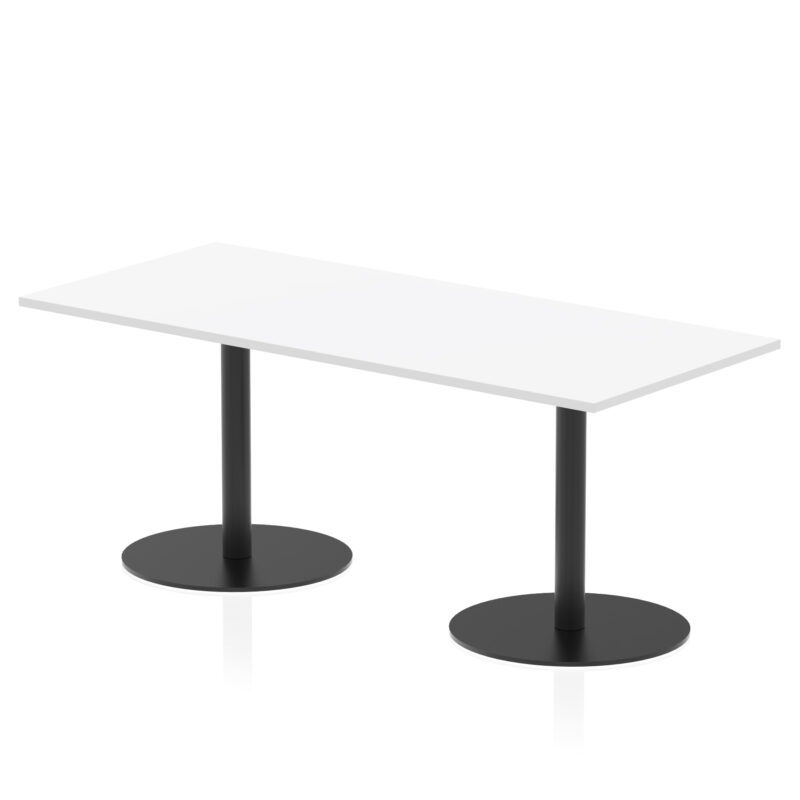 italia rectangular poseur table black leg