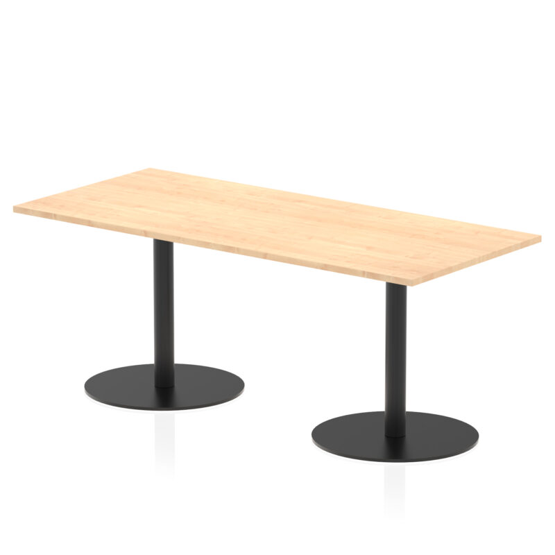 italia rectangular poseur table black leg