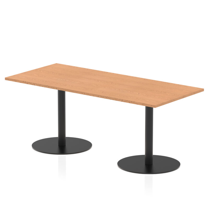 italia rectangular poseur table black leg