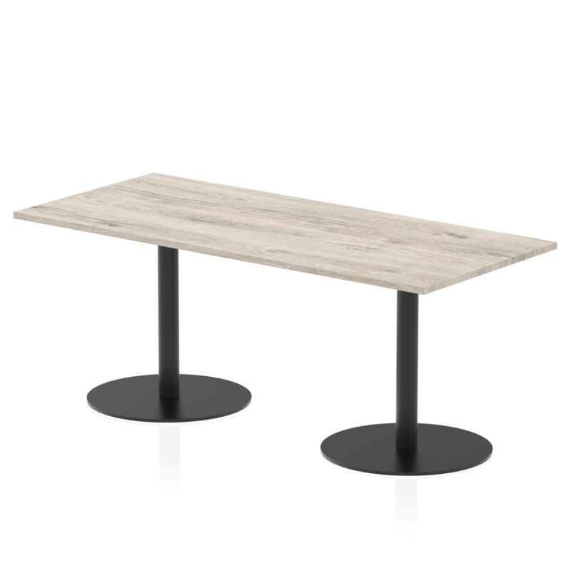 italia rectangular poseur table black leg