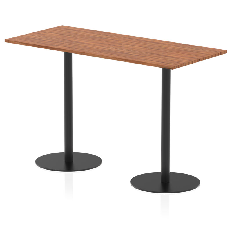 italia rectangular poseur table black leg
