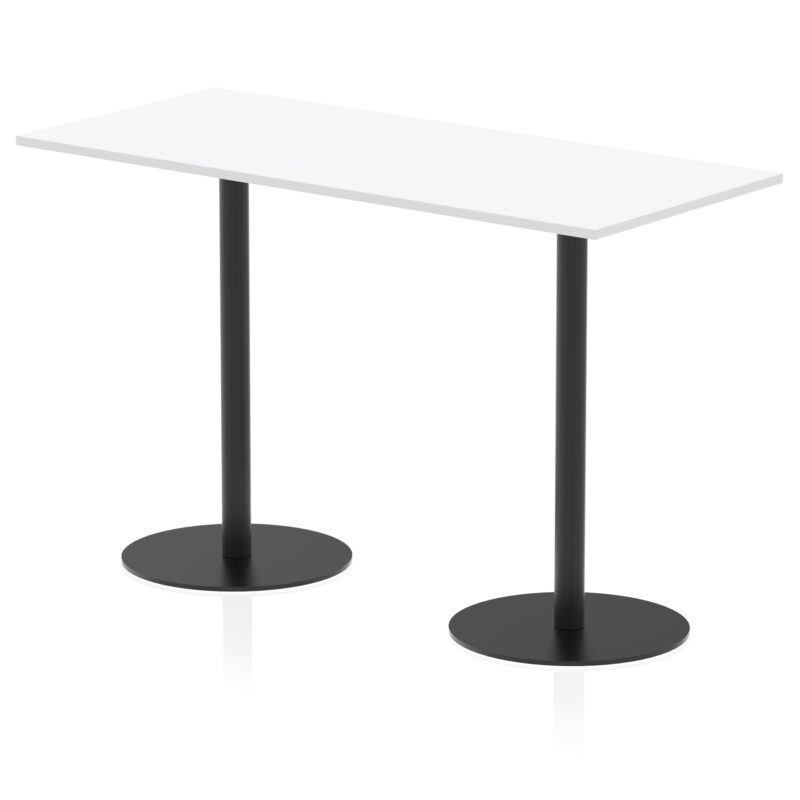 italia rectangular poseur table black leg