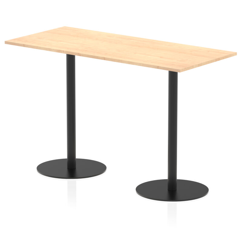 italia rectangular poseur table black leg